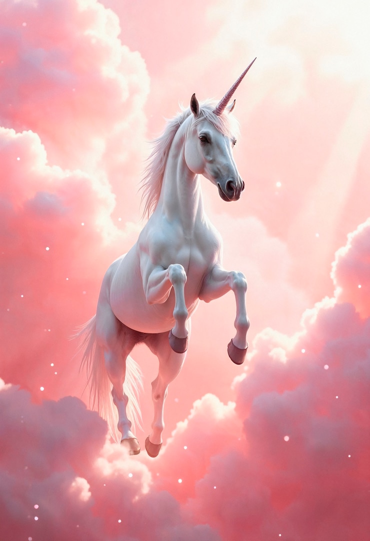 Photo gratuit une licorne ensoleillée dans le ciel