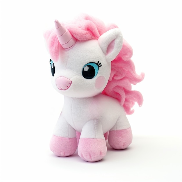 Photo gratuite licorne en peluche 3d pour enfants