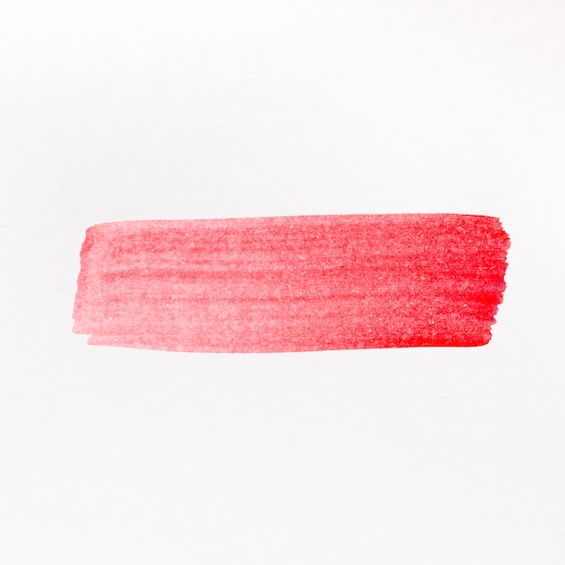 Ligne de pinceau rouge aquarelle peinte