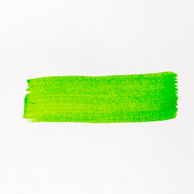 Ligne de pinceau vert aquarelle peinte
