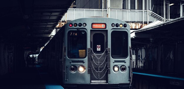 Ligne de train à Chicago, États-Unis