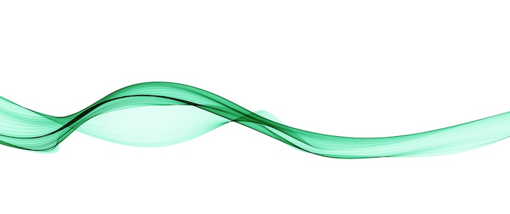 Photo gratuit lignes abstraites de vague lisse verte