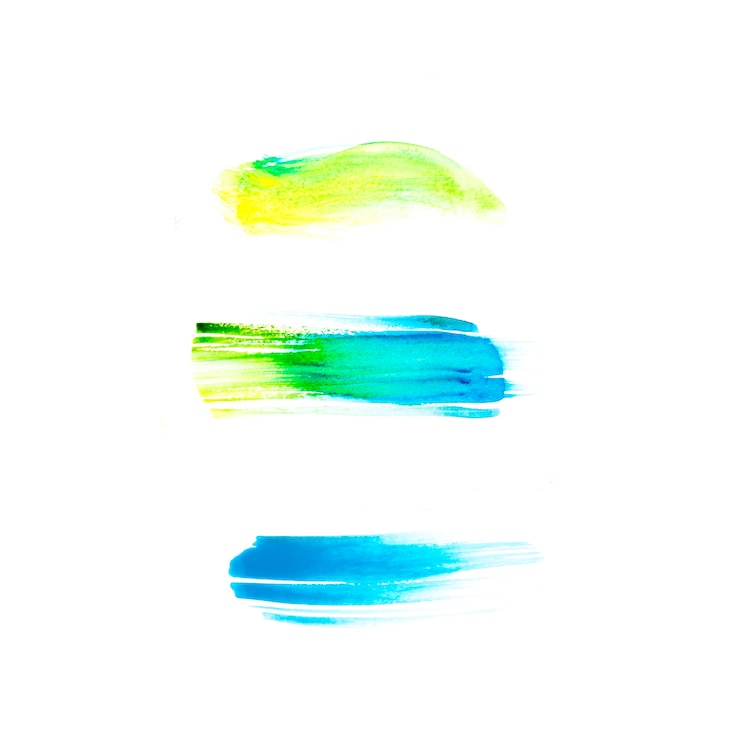 Photo gratuit lignes de peinture jaunes et bleues