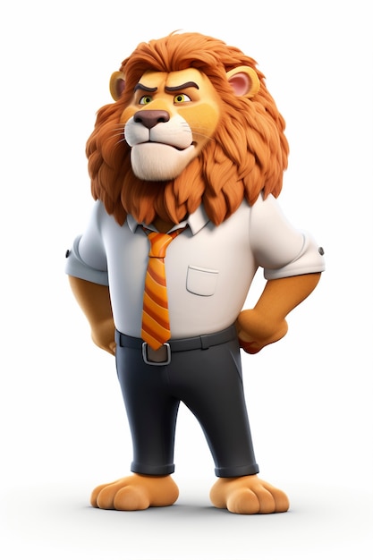 Photo gratuite lion ardent portant un costume