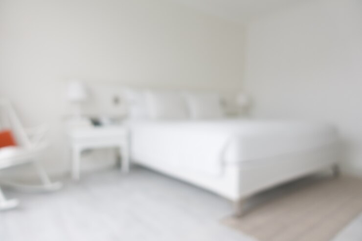 Photo gratuit lit blanc flou