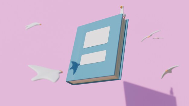 Livre de dessins animés flottant