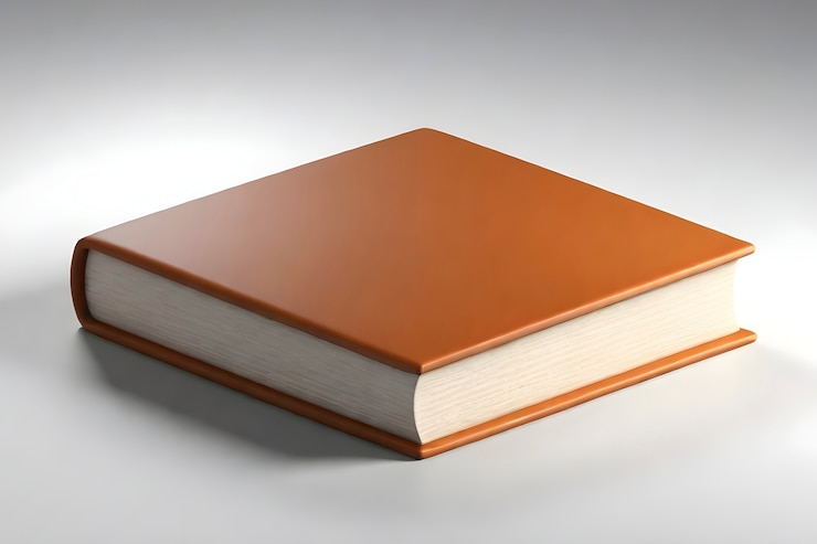Photo gratuit livre fermé réaliste sur fond blanc