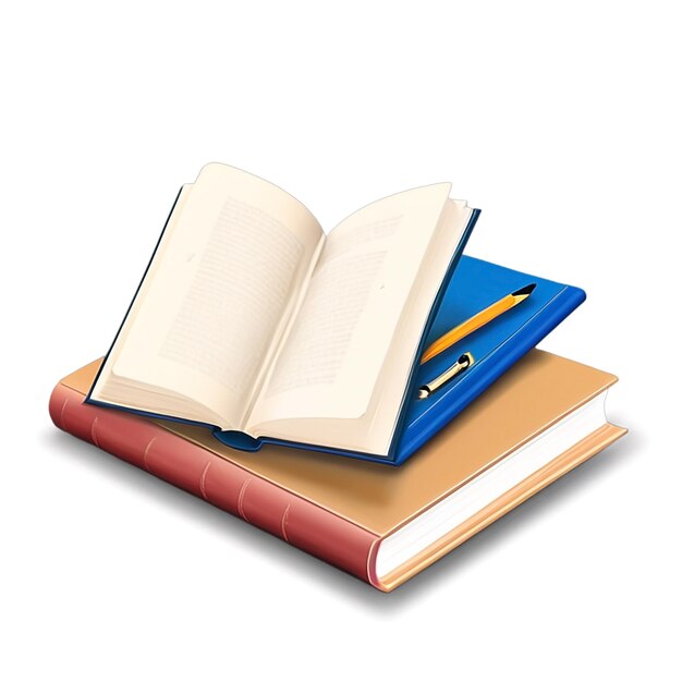 Livre sur fond blanc