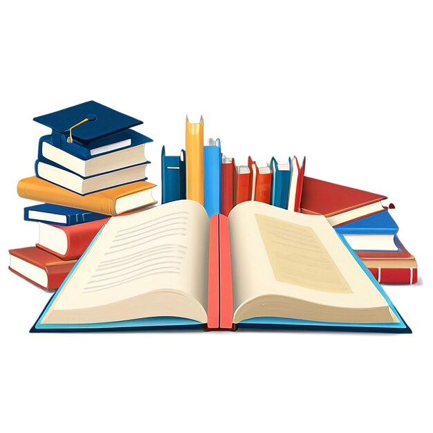 Livre sur fond blanc