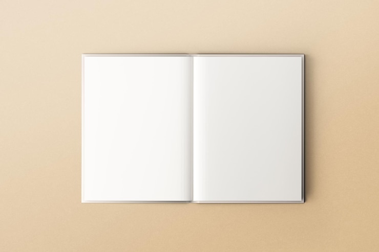 Photo gratuit livre ouvert, pages blanches vierges