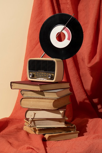 Livres vintage à l'arrangement de magasin d'aubaines