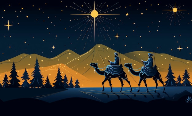 Los reyes magos epiphany illustration de dessin animé