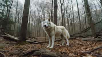 Photo gratuite loup en milieu naturel