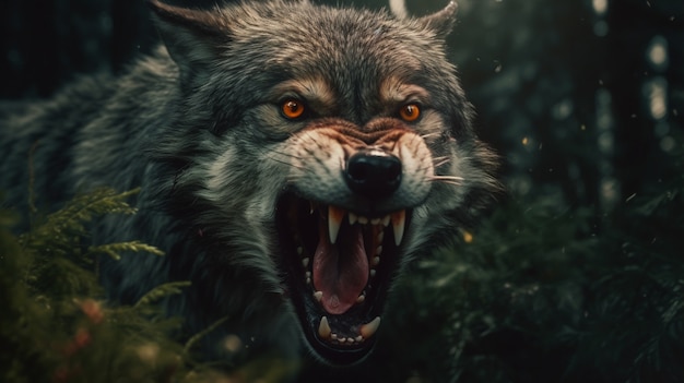 Loup en milieu naturel