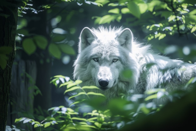 Photo gratuite le loup sauvage dans la nature