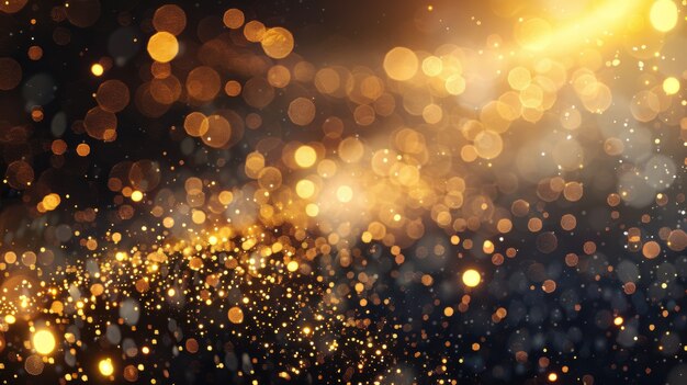 Des lumières dorées sur un fond sombre