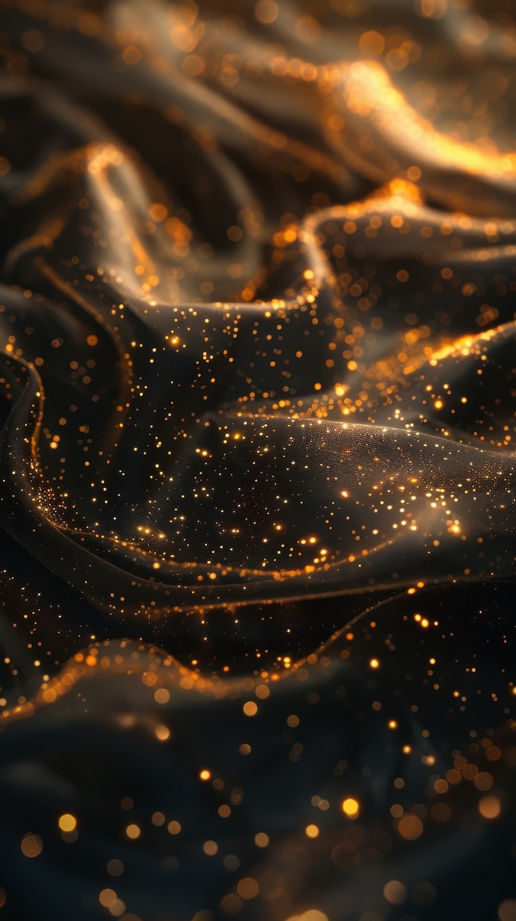 Photo gratuit des lumières dorées sur un fond sombre