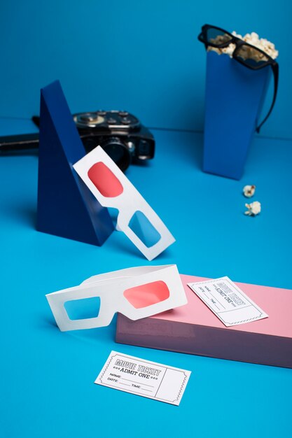 lunettes 3d et disposition de la caméra