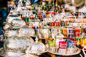 Photo gratuite lunettes sur le marché au maroc