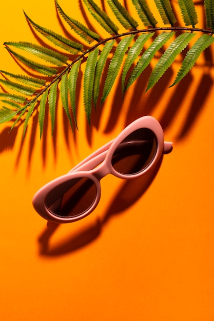 Photo gratuite lunettes de soleil colorées rétro