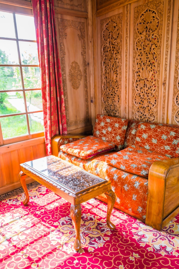 Photo gratuit luxueux intérieur vintage de la salle.