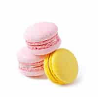 Photo gratuite macarons colorés français