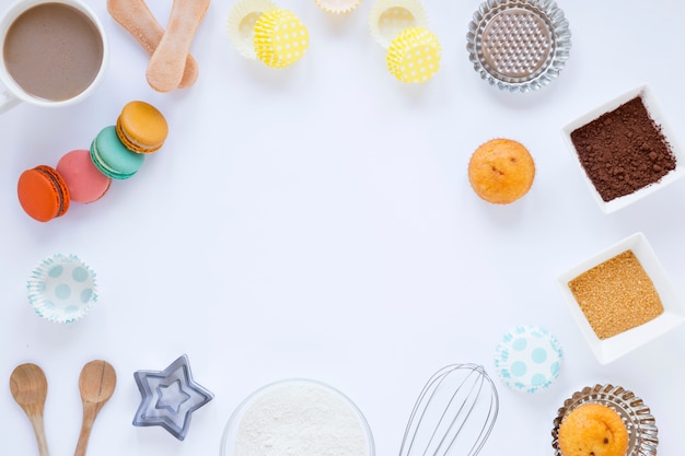 Macarons et muffins