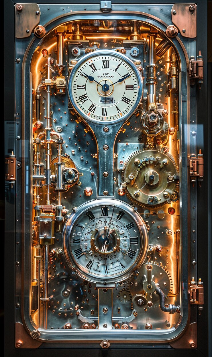 Photo gratuit une machine à remonter le temps futuriste