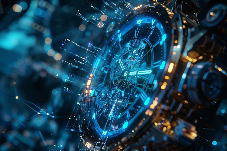 Photo gratuit une machine à remonter le temps futuriste