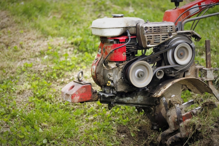 Photo gratuit machine tilling