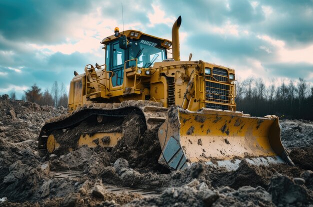 Machines lourdes utilisées dans l'industrie de la construction et de l'ingénierie