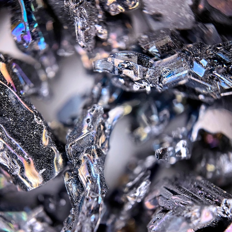 Macrophotographie de minéraux précieux