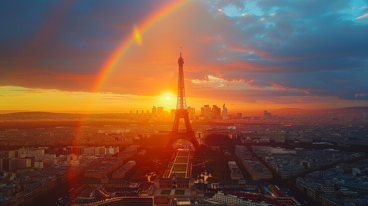 Photo gratuit le magnifique arc-en-ciel dans la nature