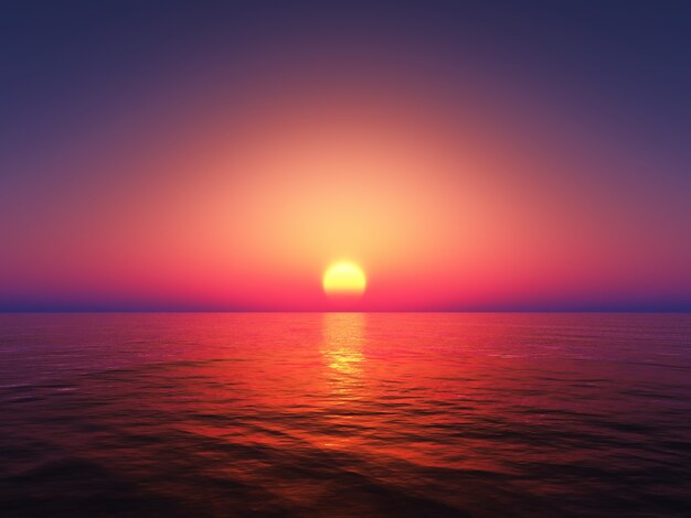 Magnifique coucher de soleil coloré