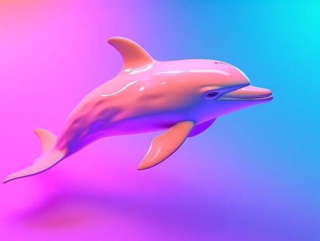 Photo gratuite le magnifique dauphin en 3d