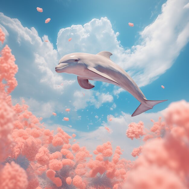 Le magnifique dauphin en 3D