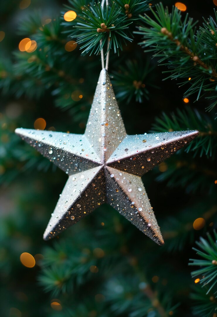 Photo gratuit un magnifique ornement pour l'arbre de noël