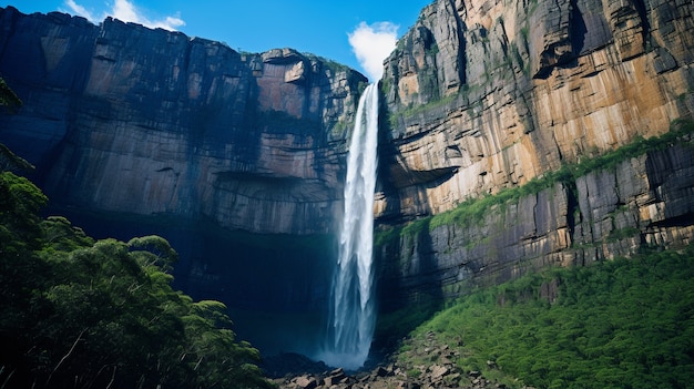 Le magnifique paysage naturel des chutes d'eau