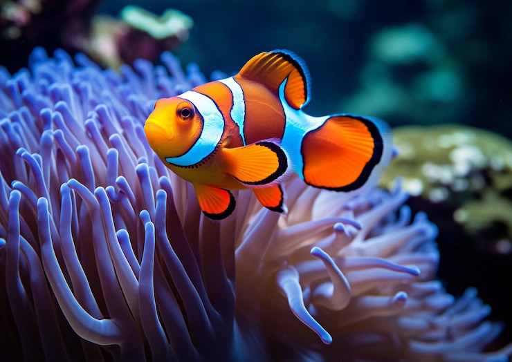 Photo gratuit le magnifique poisson-clown sous-marin