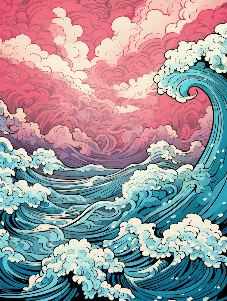 Photo gratuit magnifiques nuages art numérique