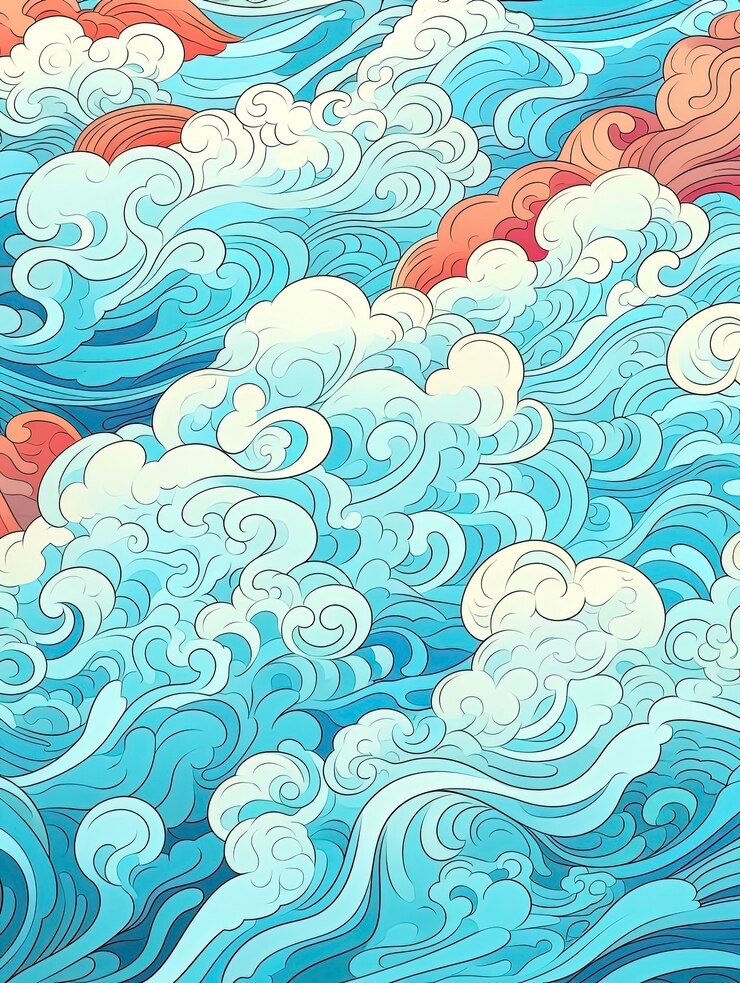 Photo gratuit magnifiques nuages art numérique