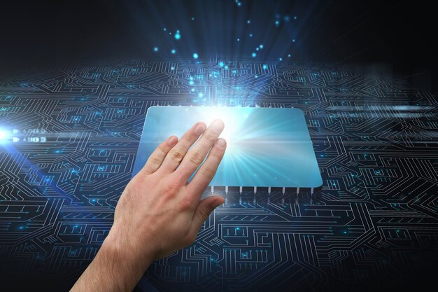 Main microprocesseur toucher