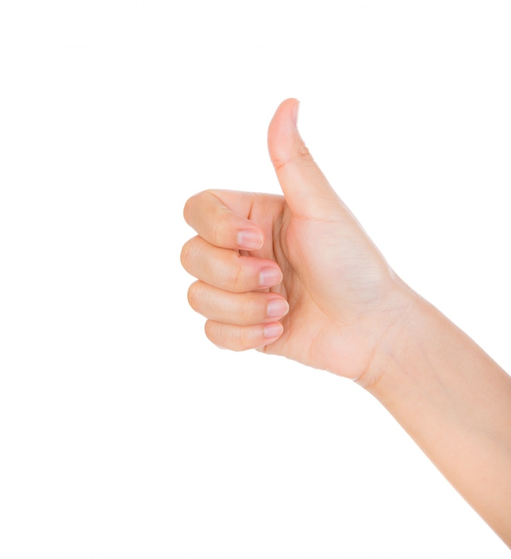 Photo gratuit main montrant un geste positif