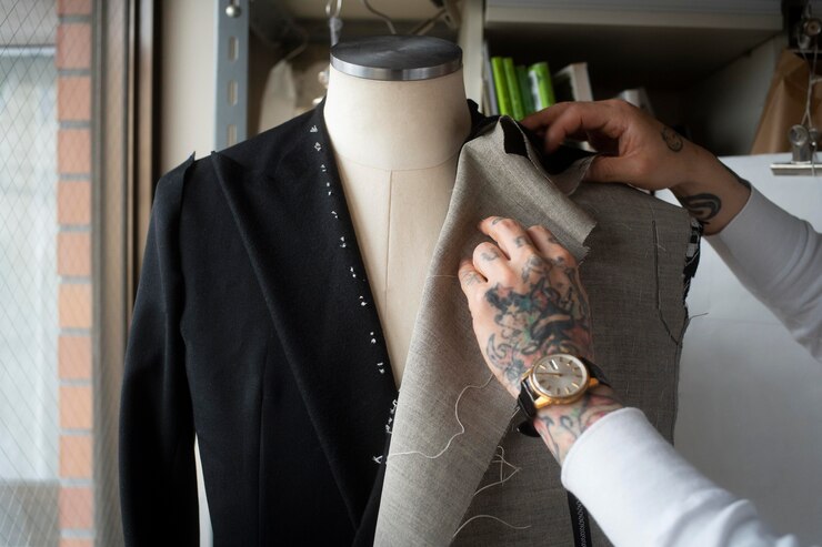 Photo gratuit des mains fabriquant des vêtements de près
