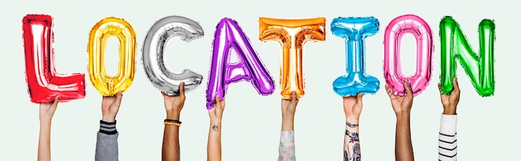 Photo gratuit mains, projection, emplacement, ballons, mot