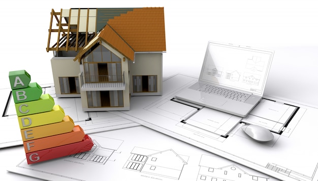 Photo gratuite maison de style contemporain en construction