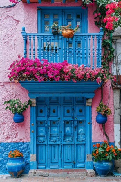 Une maison traditionnelle mexicaine colorée