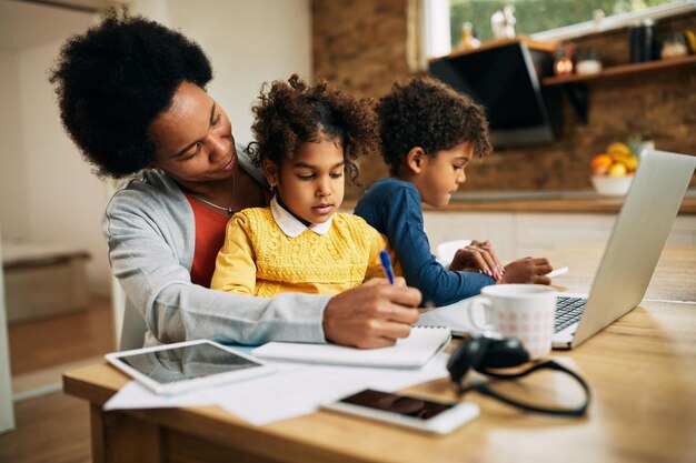 Maman a beaucoup de travail à faire aujourd'hui tu vois