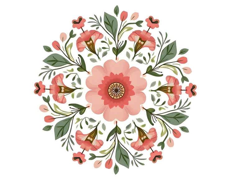 Photo gratuit le mandala floral