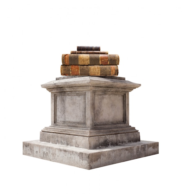 Marble piédestal avec des livres anciens